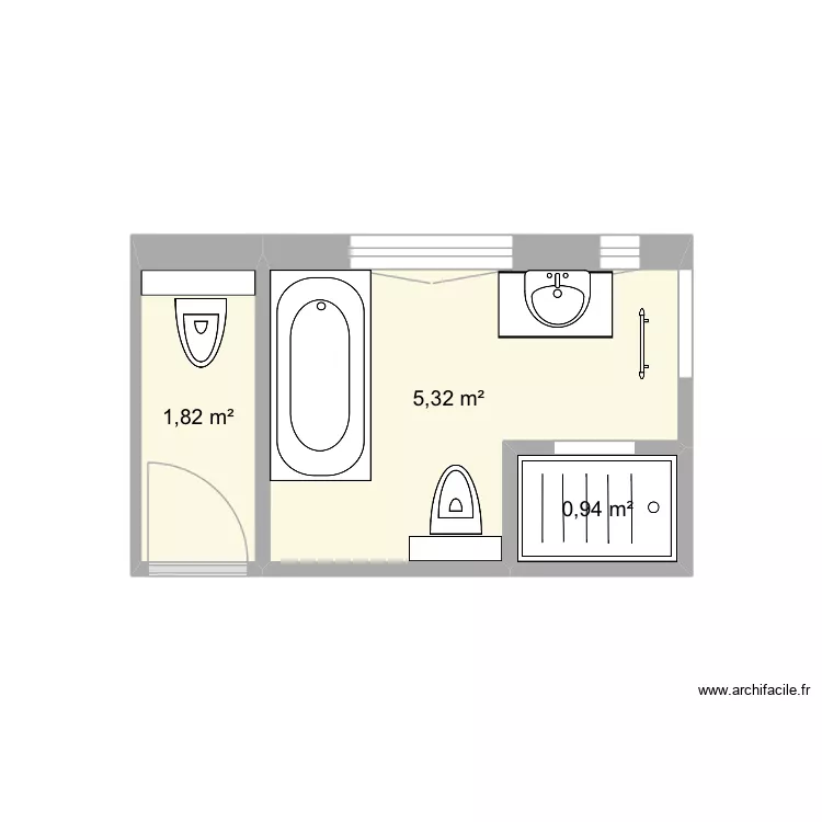 SDD guethary Adélaïde. Plan de 3 et 8 m² SDD guethary Adélaïde. Plan de 3 et 8 m²