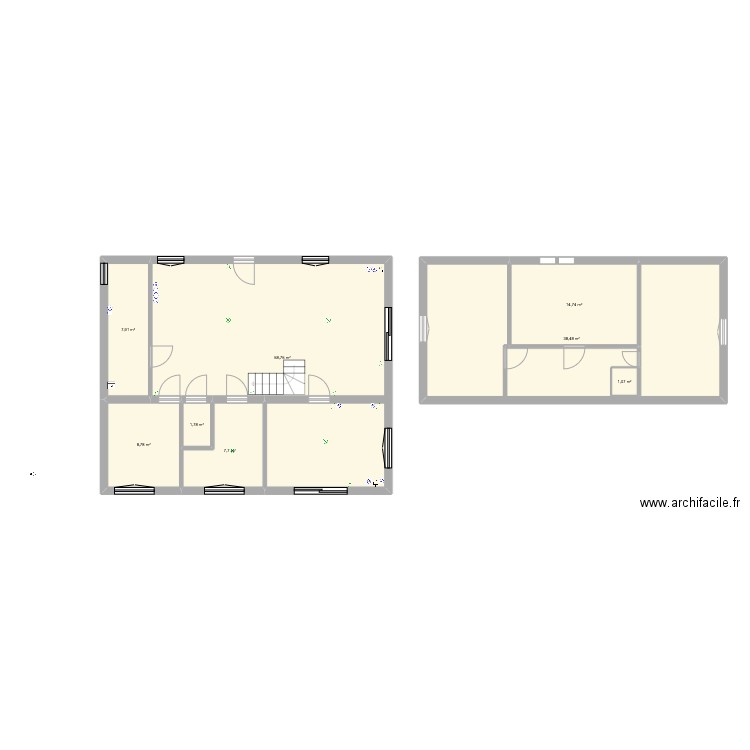 burosse. Plan de 8 pièces et 139 m2
