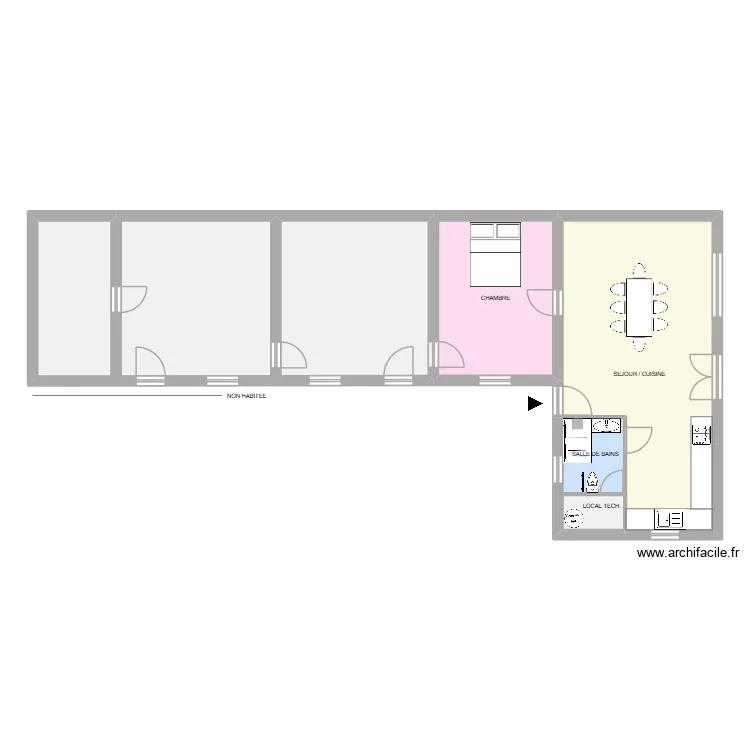 PLAN LIBERAL. Plan de 5  et 117 m²