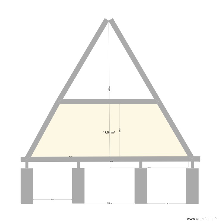 dordogne. Plan de 1 pièce et 18 m2