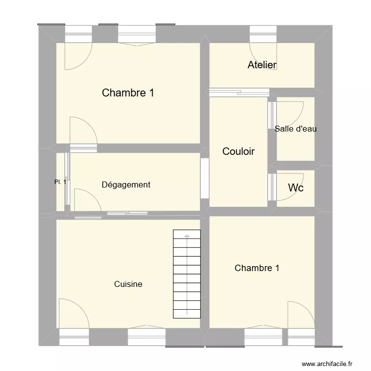 Pechard JP RDC. Plan de 