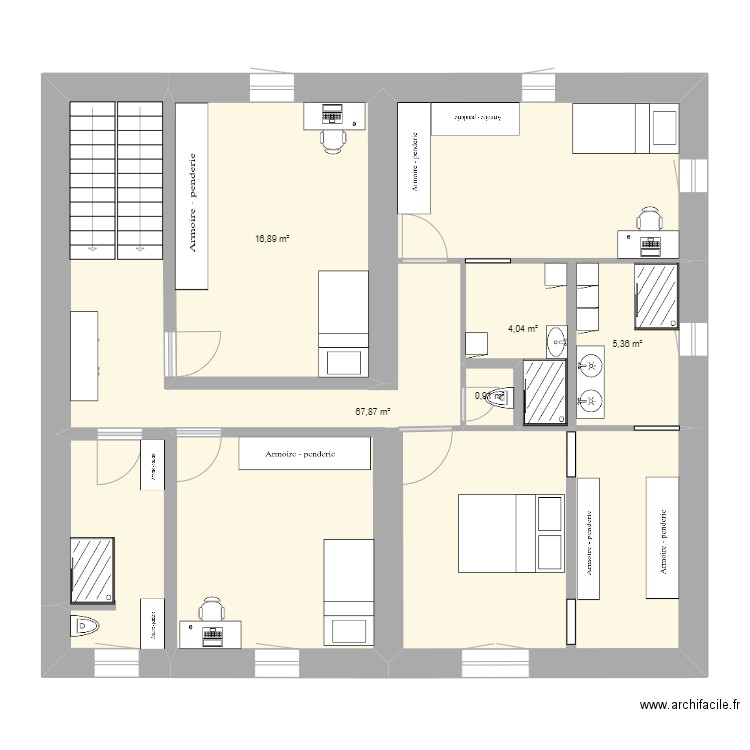 Plan étage. Plan de 0 pièce et 0 m2