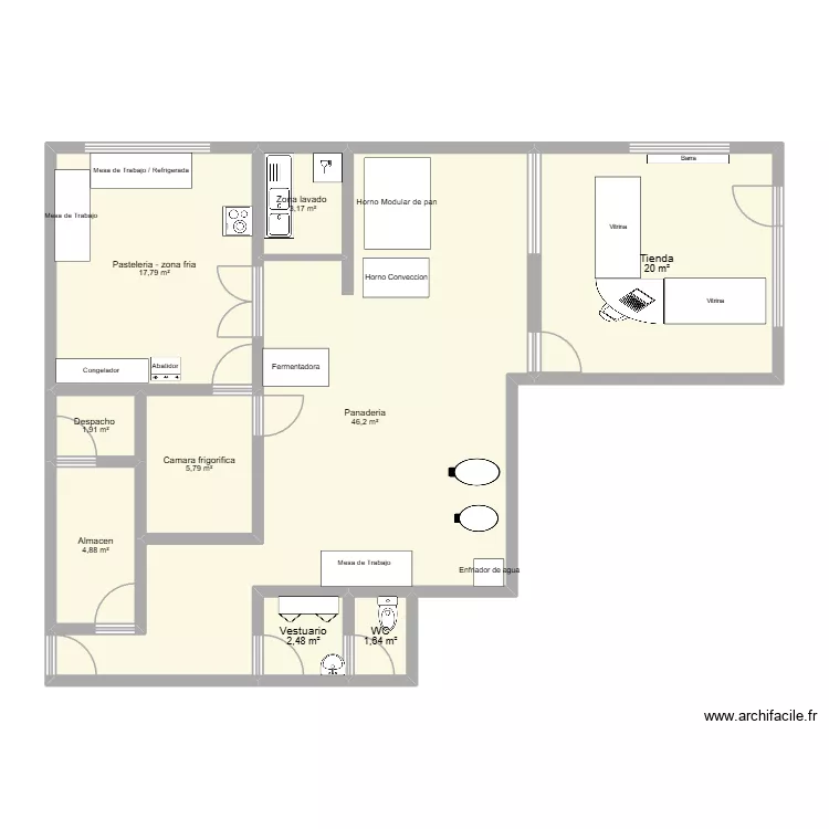 Empresa 2. Plan de 9  et 104 m²