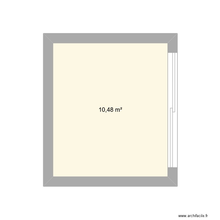 conde. Plan de 1 pièce et 10 m2