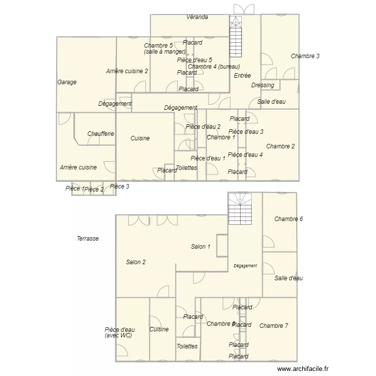 Croquis PEYROU. Plan de 
