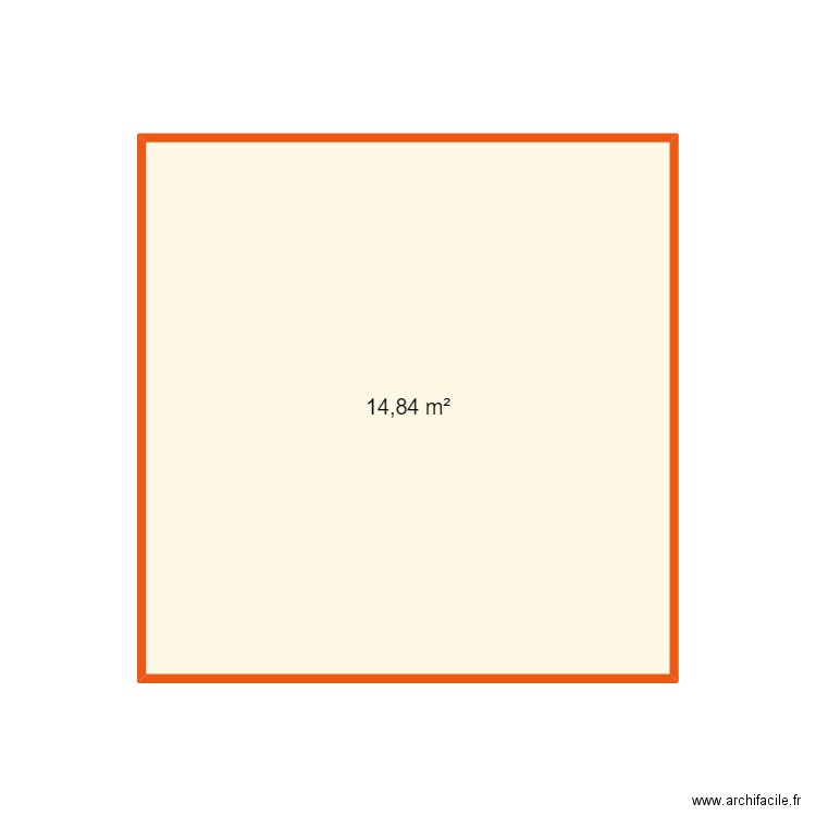 001111. Plan de 1 pièce et 15 m2