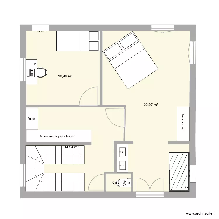 Etage 1 Besseges BIS. Plan de 