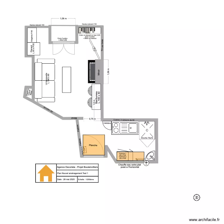 Plan 2D Boulainvilliers_NouvelAmenagement_test3. Plan de 