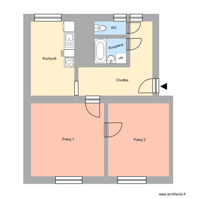 Na N&aacute;břež&iacute; 10, byt 6. Plan de 0 pièce et 0 m2