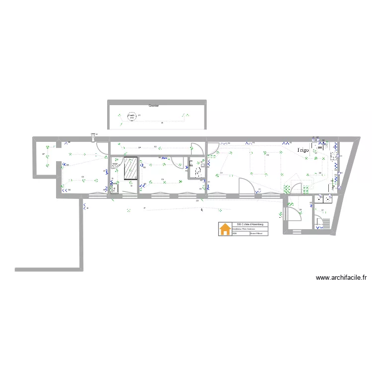 Maison arri&egrave;re Braine. Plan de 3  et 75 m²