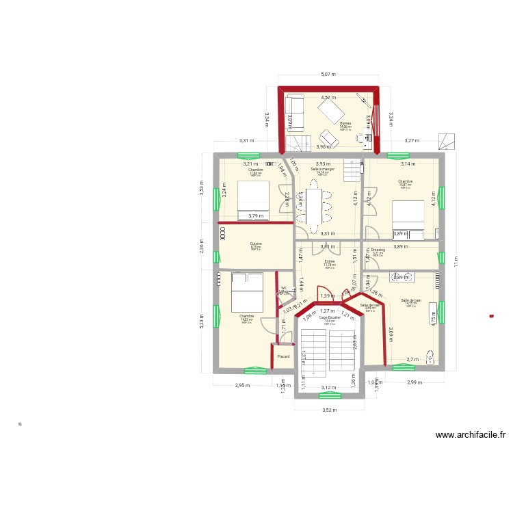 Plan simplifie. Plan de 0 pièce et 0 m2