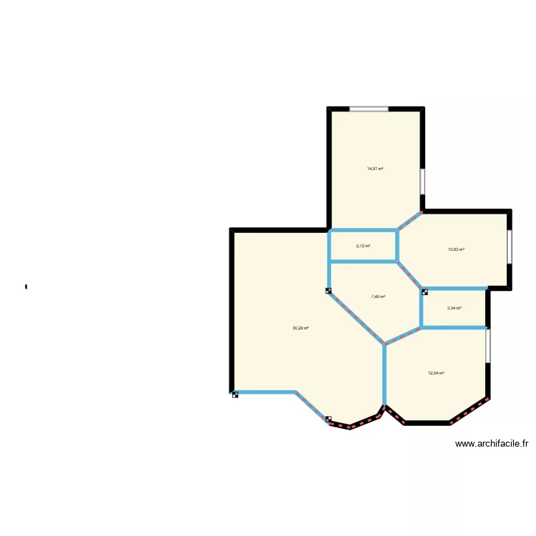 Base_1. Plan de 7 pièces et 82 m² Base_1. Plan de 7 pièces et 82 m²