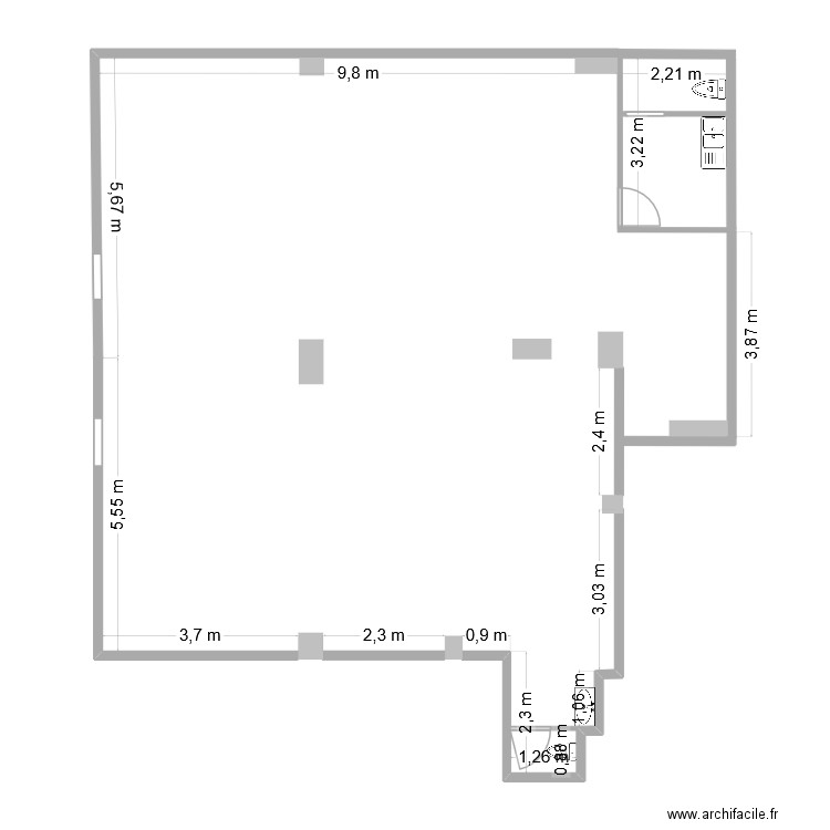 MAGASIN. Plan de 0 pièce et 0 m2