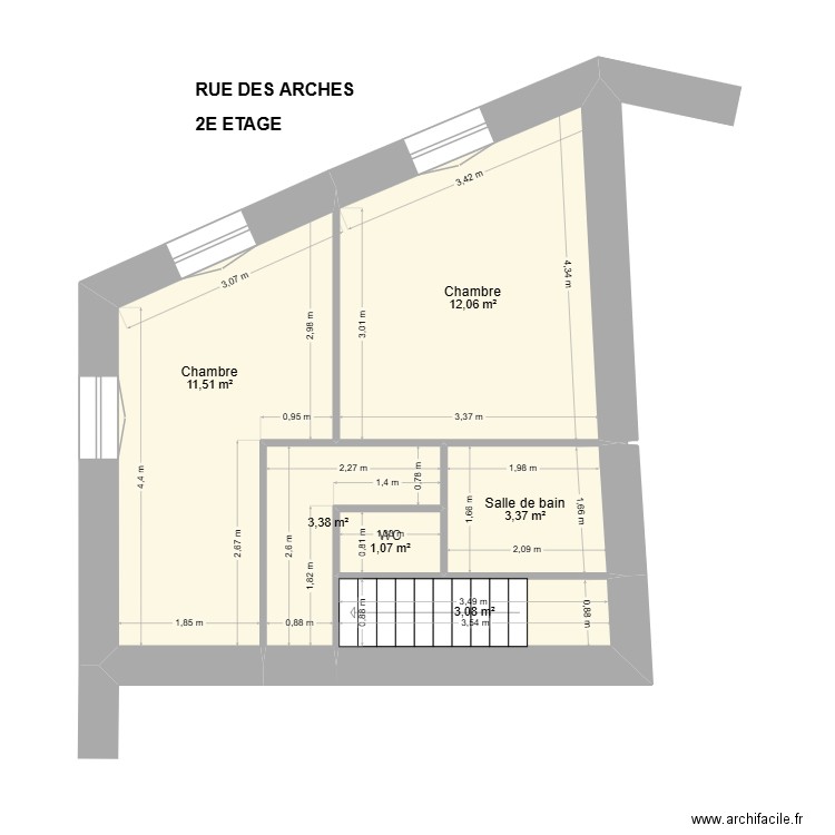 JOANDEL. Plan de 24 pièces et 191 m2