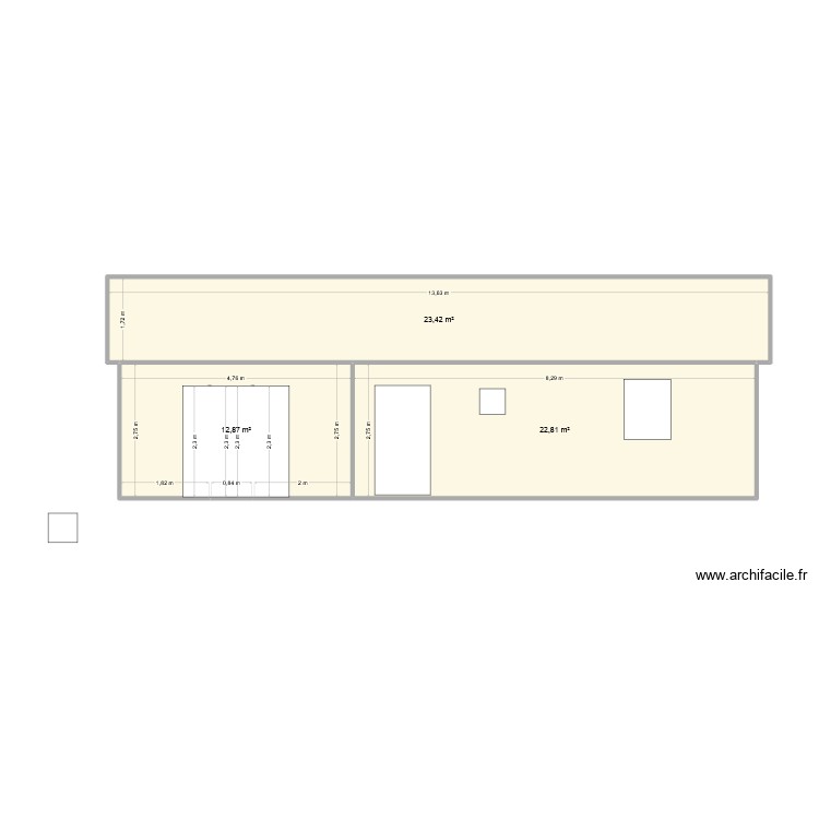 facade sud. Plan de 0 pièce et 0 m2