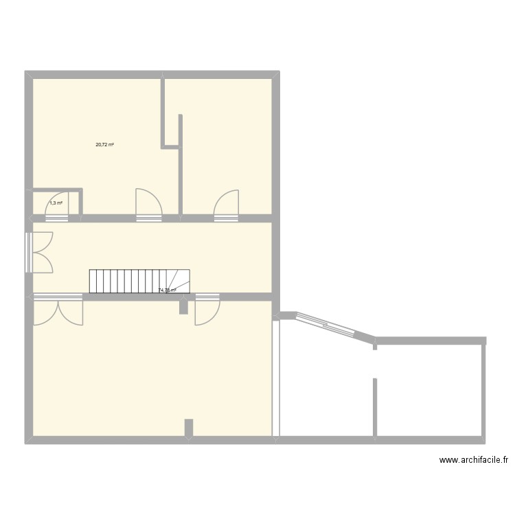 Wagram. Plan de 3 pièces et 97 m2
