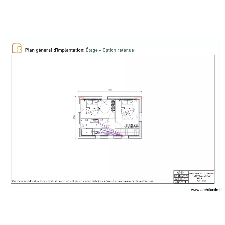 PLAN PLOMBERIE ETAGE. Plan de PLAN PLOMBERIE ETAGE. Plan de