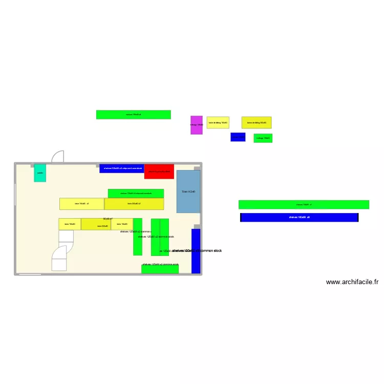 kitting base. Plan de 1 Pièce et 90 m² kitting base. Plan de 1 Pièce et 90 m²