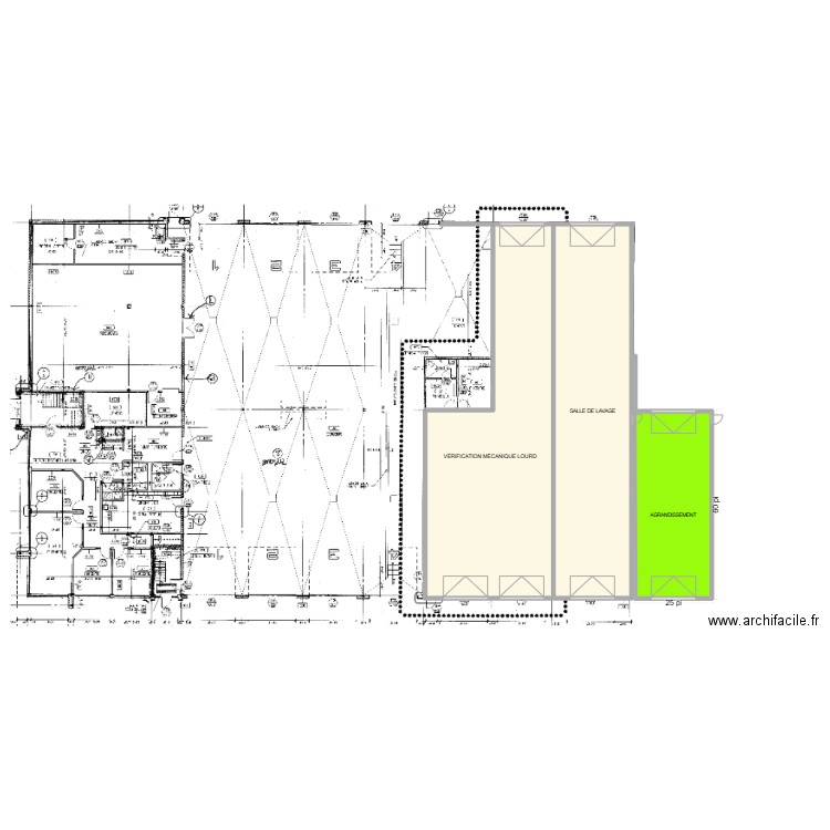 AGRANDISSEMENT ST-JEAN. Plan de 3 pièces et 704 m2