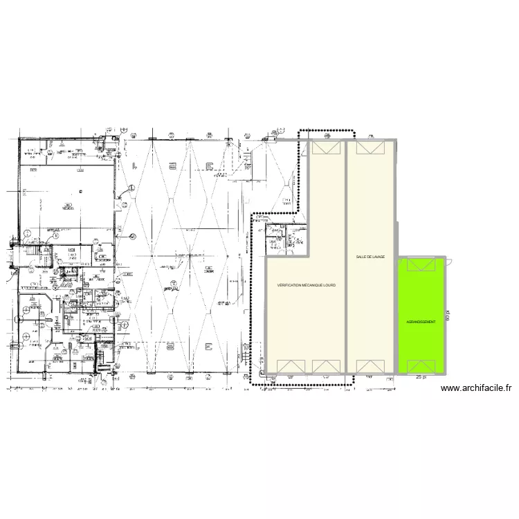 AGRANDISSEMENT ST-JEAN. Plan de 