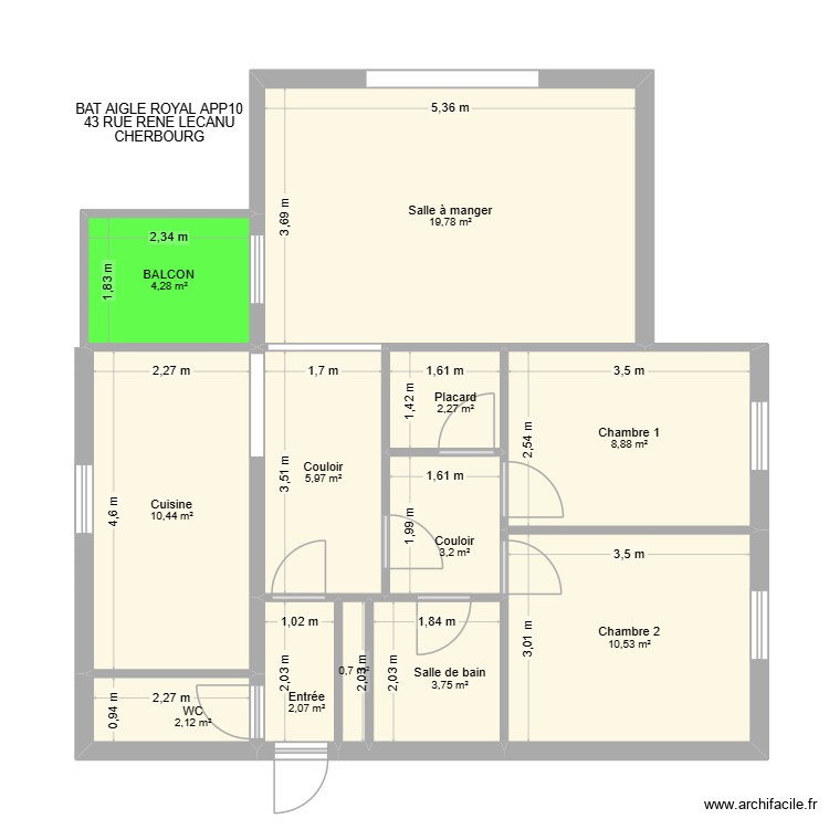 BAT AIGLE ROYAL APP10. Plan de 0 pièce et 0 m2