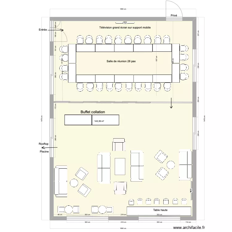 Hotel Ivato salle conf C. Plan de 