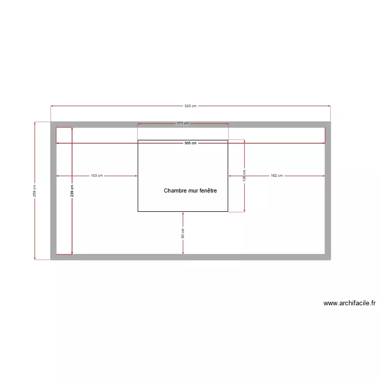 Chambre parentale mur fen&ecirc;tre 2025.01.18. Plan de 