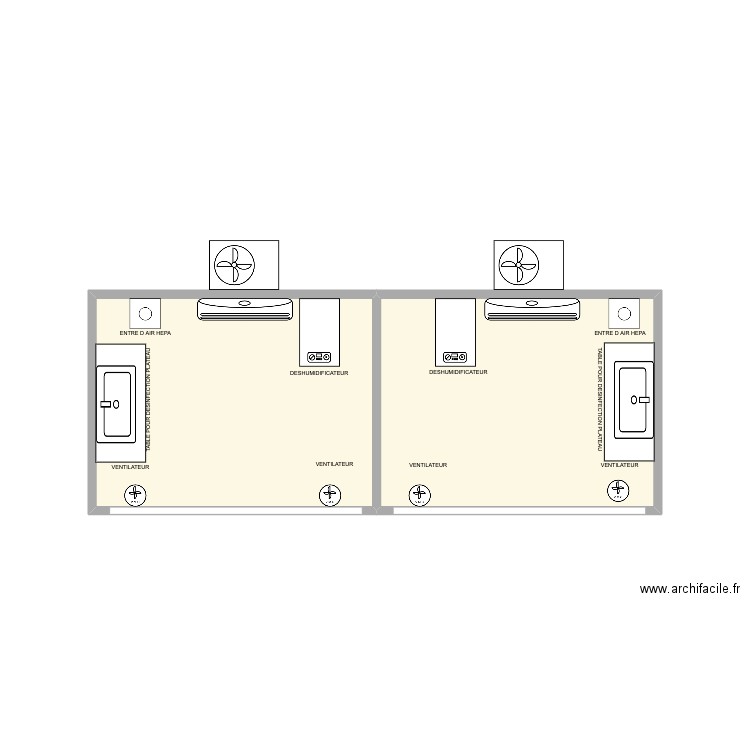 MODULE AIR . Plan de 2 pièces et 14 m2