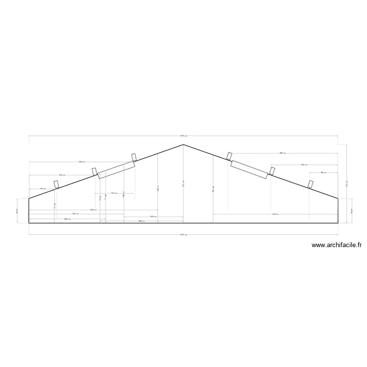 Plan de coupe R+1. Plan de 