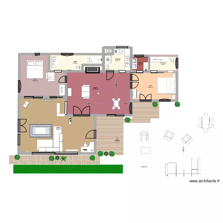 Elec HI xavier XI. Plan de 8  et 131 m²