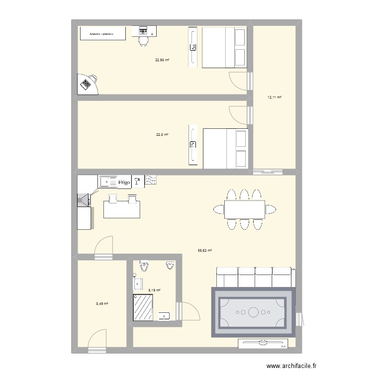 Maison papy mamie. Plan de 0 pièce et 0 m2