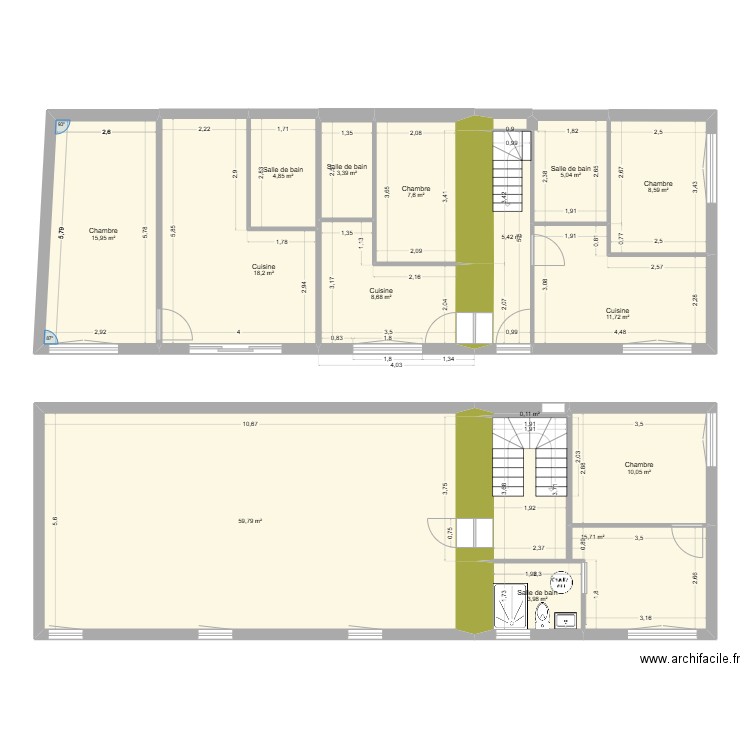 Maison niort avec agencement. Plan de 16 pièces et 179 m2