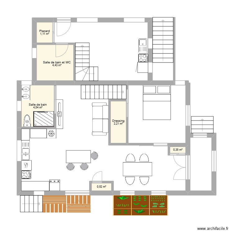 484Notre-Dame. Plan de 6 pièces et 13 m2