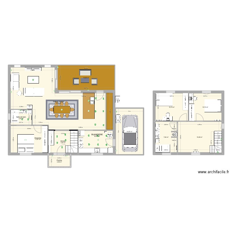 maison 246539383. Plan de 12 pièces et 164 m2