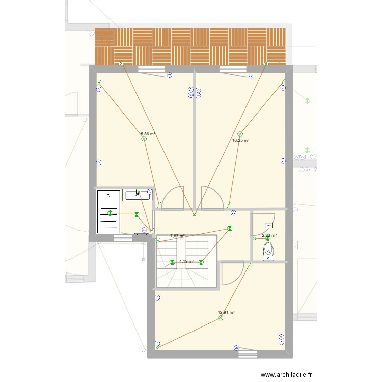 Lefebvre. Plan de 9 pièces et 186 m2