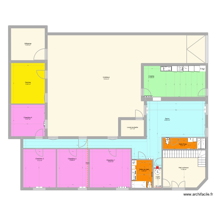 vallères rdc. Plan de 0 pièce et 0 m2