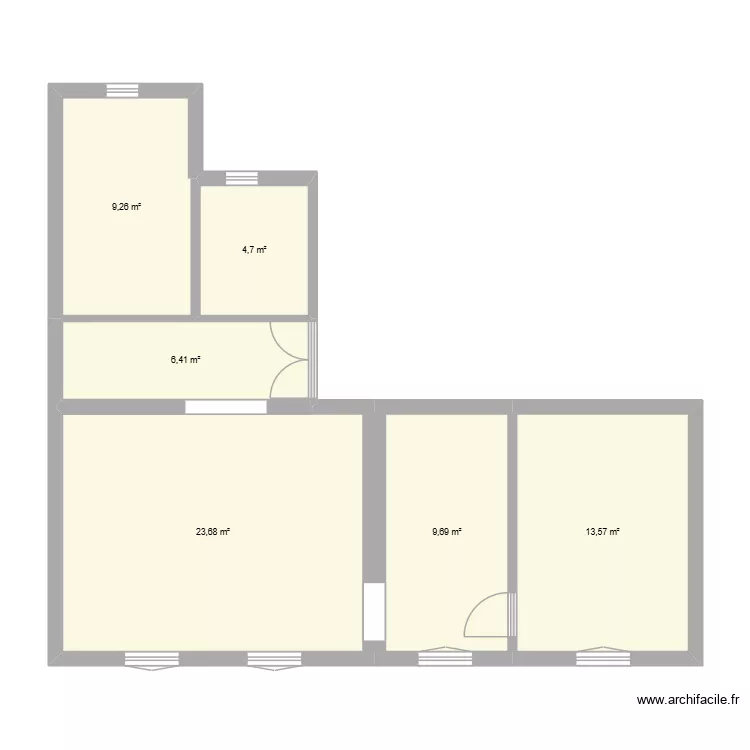 helio. Plan de 6  et 67 m²