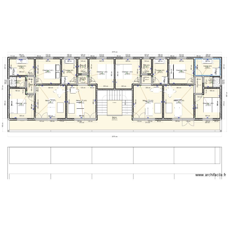 SICA - ELECTRICITE. Plan de 115 pièces et 998 m2