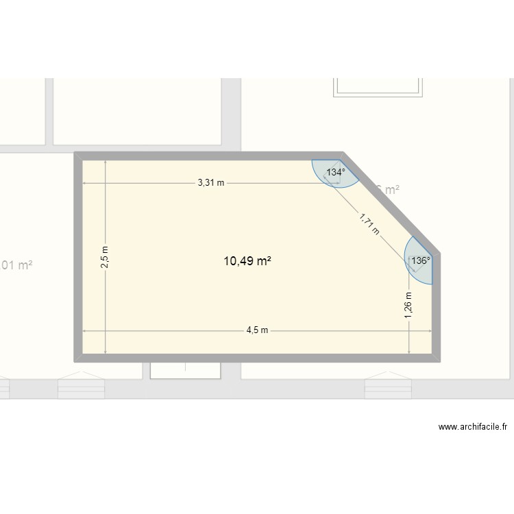 F3 rochelandet. Plan de 10 pièces et 86 m2