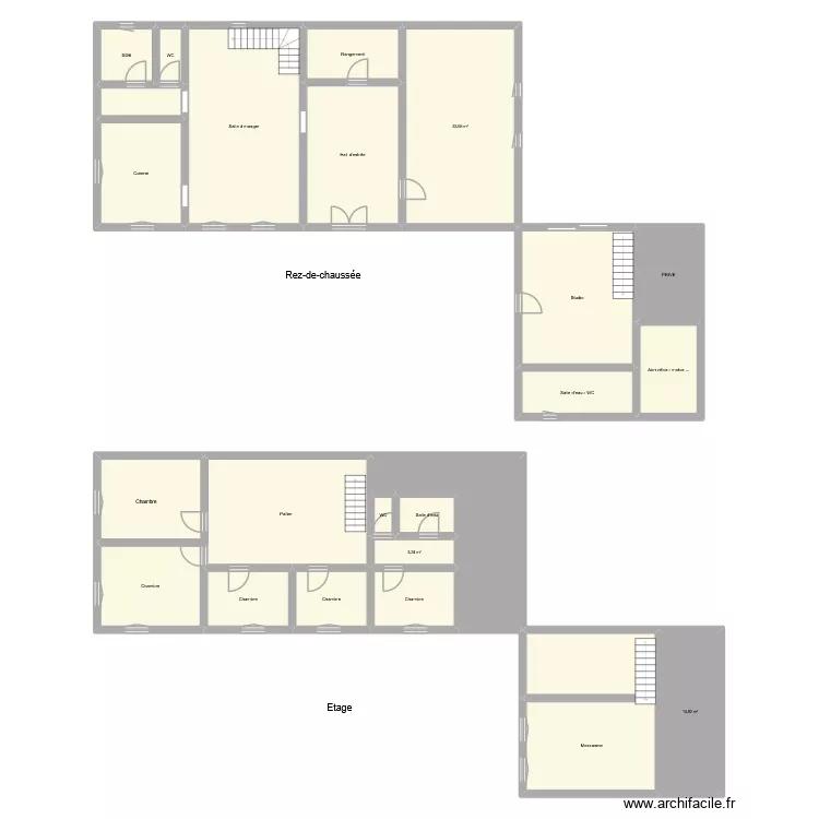 GR3383. Plan de 23  et 310 m²