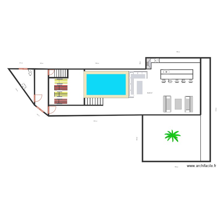 rooftop Sonya+. Plan de 24 pièces et 159 m2