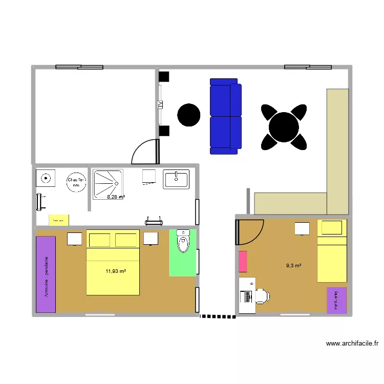 Maison Cl&eacute;ment. Plan de 3  et 30 m²
