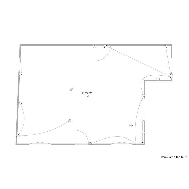plans elec 2. Plan de 1 pièce et 51 m2