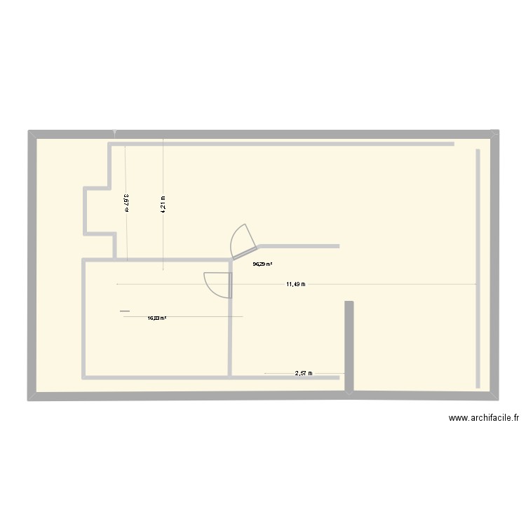 Etage LONGUENESSE. Plan de 2 pièces et 134 m2