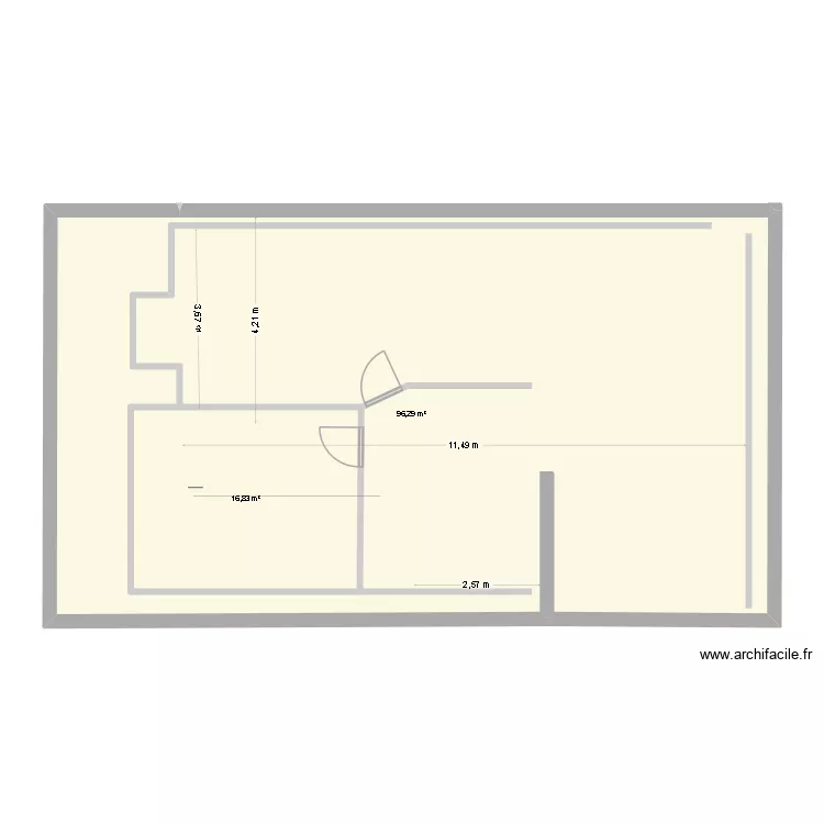 Etage LONGUENESSE. Plan de 2 pièces et 134 m²