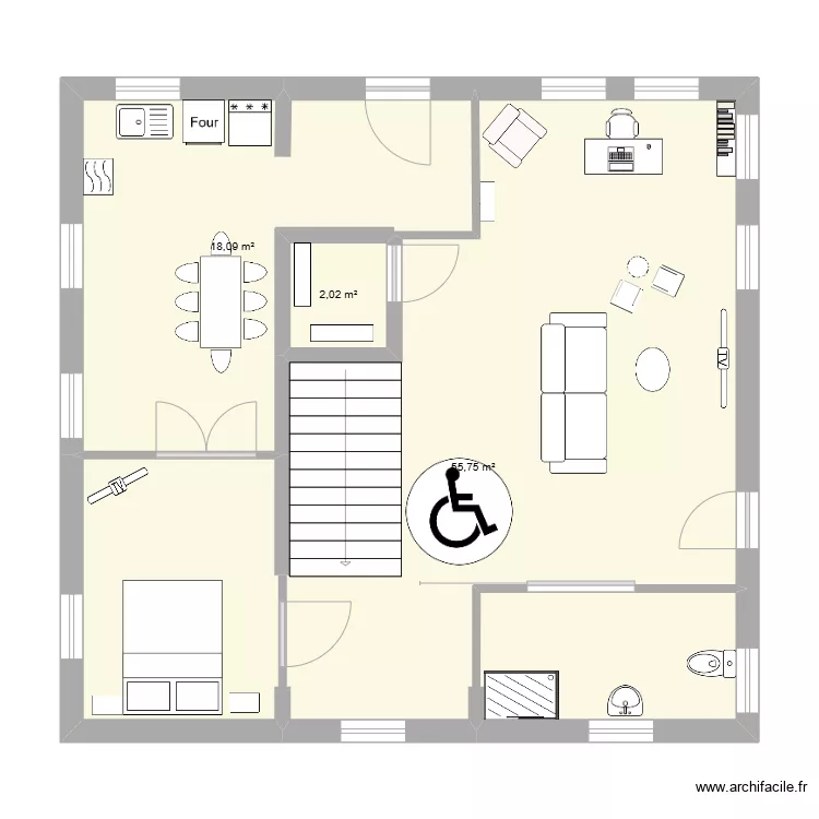 plan 16/04 acc&egrave;s PMR. Plan de 0 pièce et 0 m2