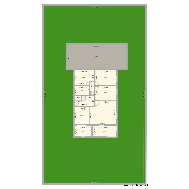 MAISON ALEXANDRE. Plan de 14 pièces et 863 m2