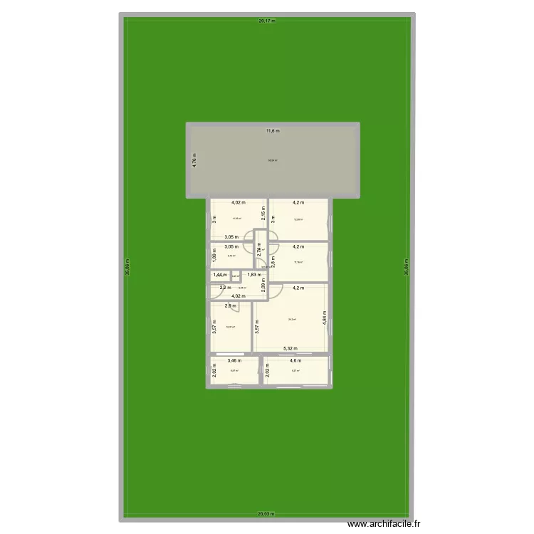 MAISON ALEXANDRE. Plan de 