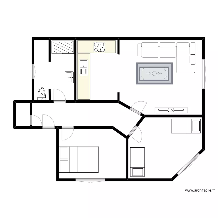 appartement Miloude . Plan de 