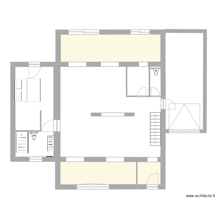 me Laeb. Plan de 3 pièces et 30 m2